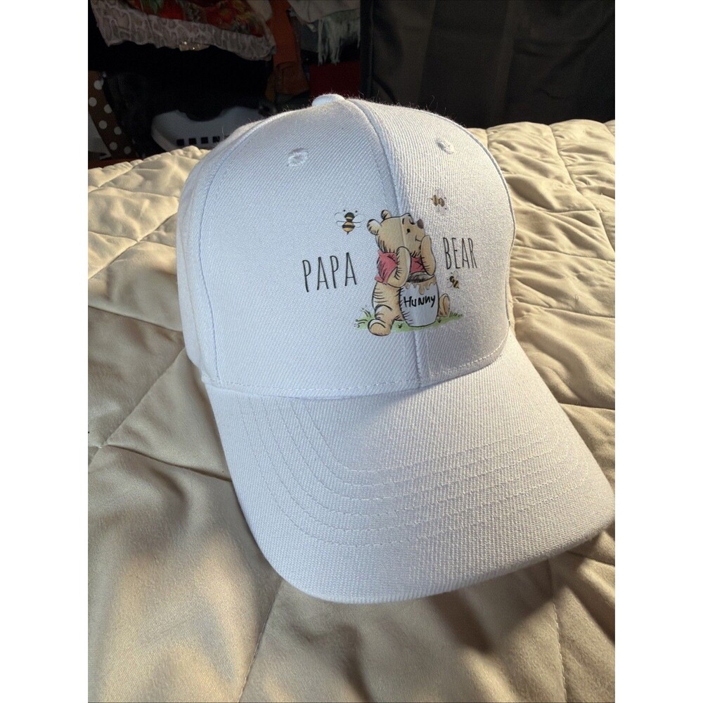 Adjustable Baseball Cap with Brown Bear Design, Unisex, Breathable